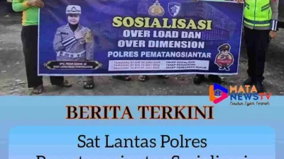 Sat Lantas Polres Pematangsiantar Sosialisasi Overload dan Overdimensi di Pengusaha Expedisi