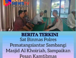Sat Binmas Polres Pematangsiantar Sambangi Masjid Al Khoiriah, Sampaikan Pesan Kamtibmas