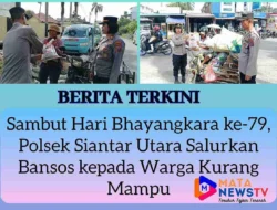 Sambut Hari Bhayangkara ke-79, Polsek Siantar Utara Salurkan Bansos kepada Warga Kurang Mampu