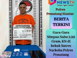 Gara-Gara Simpan Sabu 2,99 Gram, KN (38) di bekuk Satres Narkoba Polres Pematang Siantar