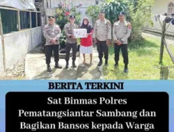 Sat Binmas Polres Pematangsiantar Sambang Bagikan Bansos kepada Warga Membutuhkan 