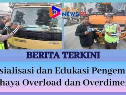 Satlantas Polres Pematangsiantar Sosialisasi serta Edukasi Pengemudi Bahaya Overload dan Overdimensi