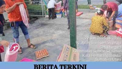 Polsek Siantar Martoba Hadiri Pemberian Bantuan untuk Korban Kebakaran di Asrama Rindam I/BB