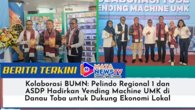 Kolaborasi BUMN: Pelindo Regional 1 dan ASDP Hadirkan Vending Machine UMK di Danau Toba untuk Dukung Ekonomi Lokal