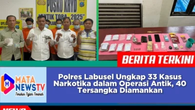 Polres Labusel Ungkap 33 Kasus Narkotika dalam Operasi Antik, 40 Tersangka Diamankan