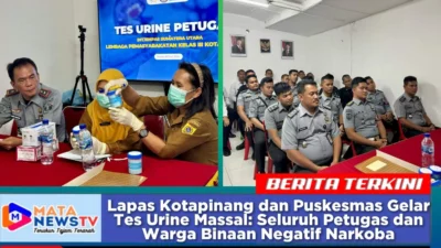 Lapas Kotapinang dan Puskesmas Gelar Tes Urine Massal: Seluruh Petugas dan Warga Binaan Negatif Narkoba