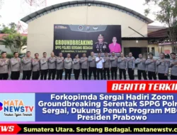 Forkopimda Sergai Hadiri Zoom Groundbreaking Serentak SPPG Polres Sergai, Dukung Penuh Program MBG Presiden Prabowo
