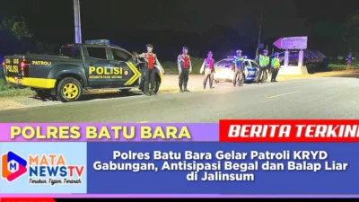 Polres Batu Bara Gelar Patroli KRYD Gabungan, Antisipasi Begal dan Balap Liar di Jalinsum