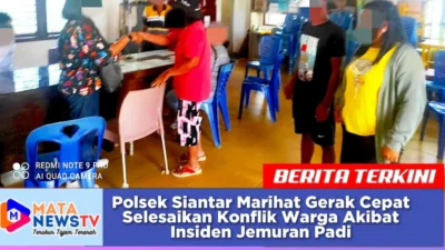 Polsek Siantar Marihat Gerak Cepat Selesaikan Konflik Warga Akibat Insiden Jemuran Padi