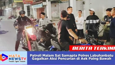 Patroli Malam Sat Samapta Polres Labuhanbatu Gagalkan Aksi Pencurian di Aek Paing Bawah
