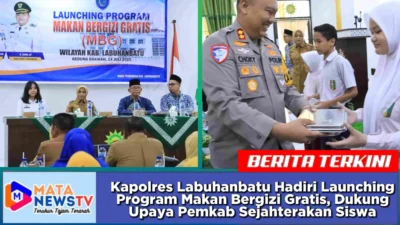 Kapolres Labuhanbatu Hadiri Launching Program Makan Bergizi Gratis, Dukung Upaya Pemkab Sejahterakan Siswa