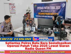 Satlantas Polres Batu Bara Sosialisasikan Operasi Patuh Toba 2025 Lewat Siaran Radio Queen FM