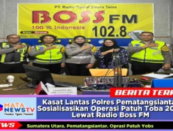 Kasat Lantas Polres Pematangsiantar Sosialisasikan Operasi Patuh Toba 2025 Lewat Radio Boss FM