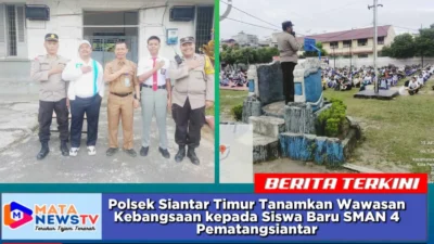 Polsek Siantar Timur Tanamkan Wawasan Kebangsaan kepada Siswa Baru SMAN 4 Pematangsiantar