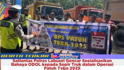 Satlantas Polres Labusel Gencar Sosialisasikan Bahaya ODOL kepada Sopir Truk dalam Operasi Patuh Toba 2025