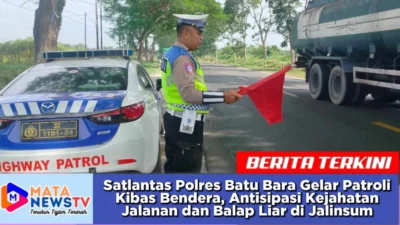 Satlantas Polres Batu Bara Gelar Patroli Kibas Bendera, Antisipasi Kejahatan Jalanan dan Balap Liar di Jalinsum