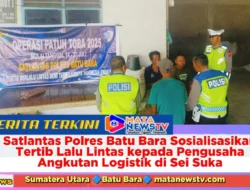 Satlantas Polres Batu Bara Sosialisasikan Tertib Lalu Lintas kepada Pengusaha Angkutan Logistik di Sei Suka