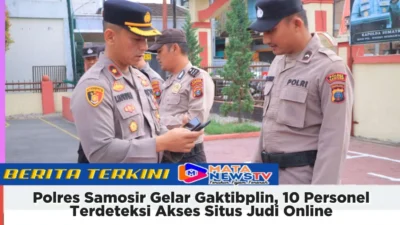 Polres Samosir Gelar Gaktibplin, 10 Personel Terdeteksi Akses Situs Judi Online