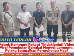 Polsek Kampung Rakyat Tindaklanjuti Video Viral Pemukulan Bangkai Monyet Lampung, Pelaku Sampaikan Permohonan Maaf