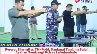 Pererat Sinergitas TNI-Polri, Danlanal Tanjung Balai Asahan Sambangi Polres Labuhanbatu
