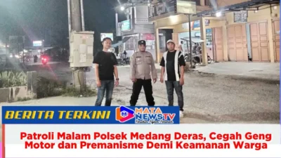 Patroli Malam Polsek Medang Deras, Cegah Geng Motor dan Premanisme Demi Keamanan Warga