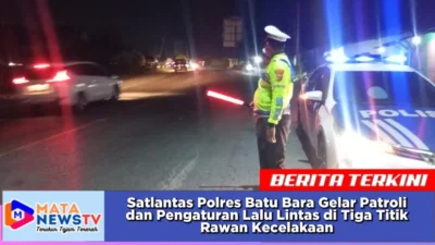 Satlantas Polres Batu Bara Gelar Patroli dan Pengaturan Lalu Lintas di Tiga Titik Rawan Kecelakaan