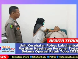 Unit Kesehatan Polres Labuhanbatu Pastikan Kesehatan Personel Terjaga Selama Operasi Patuh Toba 2025