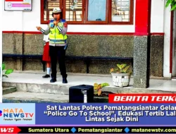 Sat Lantas Polres Pematangsiantar Gelar “Police Go To School”, Edukasi Tertib Lalu Lintas Sejak Dini