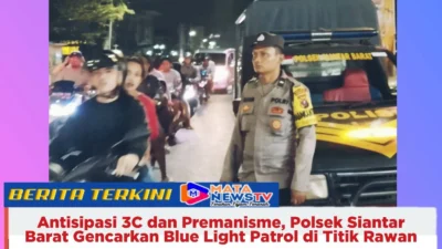 Antisipasi 3C dan Premanisme, Polsek Siantar Barat Gencarkan Blue Light Patrol di Titik Rawan
