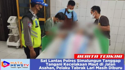 Sat Lantas Polres Simalungun Tanggap Tangani Kecelakaan Maut di Jalan Asahan, Pelaku Tabrak Lari Masih Diburu