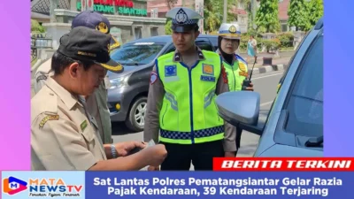 Sat Lantas Polres Pematangsiantar Gelar Razia Pajak Kendaraan, 39 Kendaraan Terjaring