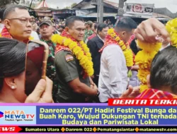 Danrem 022/PT Hadiri Festival Bunga dan Buah Karo, Wujud Dukungan TNI terhadap Budaya dan Pariwisata Lokal