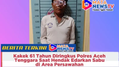 Kakek 61 Tahun Diringkus Polres Aceh Tenggara Saat Hendak Edarkan Sabu di Area Persawahan