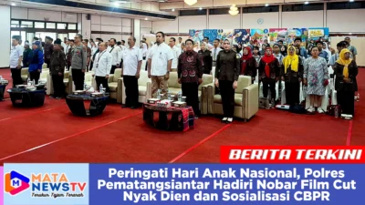 Peringati Hari Anak Nasional, Polres Pematangsiantar Hadiri Nobar Film Cut Nyak Dien dan Sosialisasi CBPR