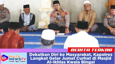 Dekatkan Diri ke Masyarakat, Kapolres Langkat Gelar Jumat Curhat di Masjid Al-Ikhlas Kwala Bingai