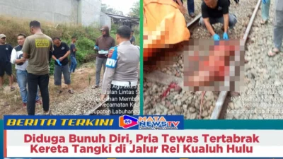 Diduga Bunuh Diri, Pria Tewas Tertabrak Kereta Tangki di Jalur Rel Kualuh Hulu