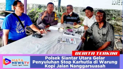 Polsek Siantar Utara Gelar Penyuluhan Stop Karhutla di Warung Kopi Jalan Nanggarsuasah