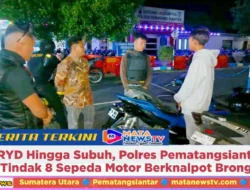 KRYD Hingga Subuh, Polres Pematangsiantar Tindak 8 Sepeda Motor Berknalpot Blong