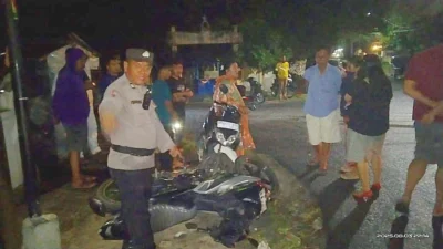 Polsek Siantar Selatan Tindak Cepat Laka Lantas di Perempatan Jalan Toba-Bahagia