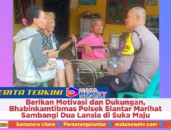 Berikan Motivasi dan Dukungan, Bhabinkamtibmas Polsek Siantar Marihat Sambangi Dua Lansia di Suka Maju
