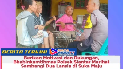 Berikan Motivasi dan Dukungan, Bhabinkamtibmas Polsek Siantar Marihat Sambangi Dua Lansia di Suka Maju