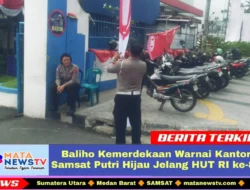 Baliho Kemerdekaan Warnai Kantor Samsat Putri Hijau Jelang HUT RI ke-80
