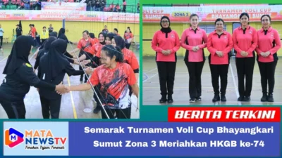Semarak Turnamen Voli Cup Bhayangkari Sumut Zona 3 Meriahkan HKGB ke-74