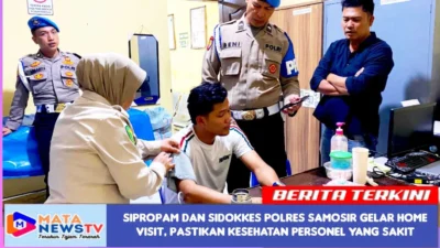 SiPropam dan SiDokkes Polres Samosir Gelar Home Visit, Pastikan Kesehatan Personel yang Sakit