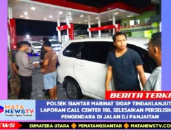 Polsek Siantar Marihat Sigap Tindaklanjuti Laporan Call Center 110, Selesaikan Perselisihan Pengendara di Jalan D.I Panjaitan