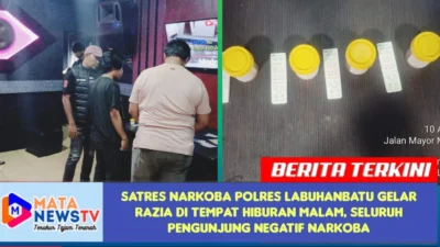 Satres Narkoba Polres Labuhanbatu Gelar Razia di Tempat Hiburan Malam, Seluruh Pengunjung Negatif Narkoba