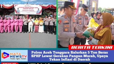 Polres Aceh Tenggara Salurkan 5 Ton Beras SPHP Lewat Gerakan Pangan Murah, Upaya Tekan Inflasi di Daerah
