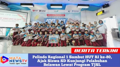 Pelindo Regional 1 Sambut HUT RI ke-80, Ajak Siswa SD Kunjungi Pelabuhan Belawan Lewat Program TJSL