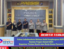 Polres Labuhanbatu Selatan Raih Penghargaan KPPN Rantau Prapat Award 2025  Kapolres: Terima Kasih atas Kerja Keras Personel