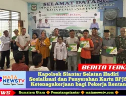 Kapolsek Siantar Selatan Hadiri Sosialisasi dan Penyerahan Kartu BPJS Ketenagakerjaan bagi Pekerja Rentan
